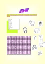 English Worksheet: letter soup
