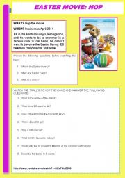 Hop the Movie trailer worksheet