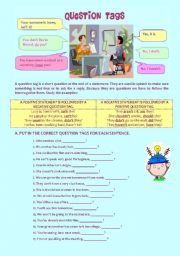 English Worksheet: QUESTION TAGS - RULES & EXERCISES