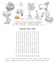 English Worksheet: Easter wordsearch