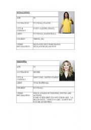 English worksheet: Famous people