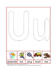 English worksheet: Phonic Recognition Uu