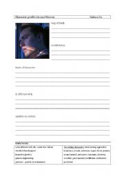 English Worksheet: Character profils GATTACA