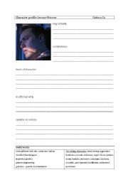 English worksheet: Character profils GATTACA