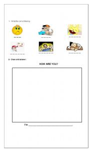 English worksheet: How are you?