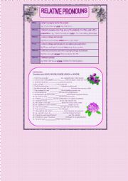 English Worksheet: Relative Pronouns