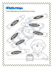 English Worksheet: Coloring