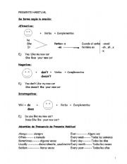 English worksheet: SIMPLE PRESENT AND CONTINUOS PRESENT 