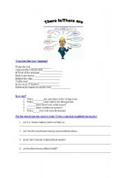 English Worksheet: there is there are