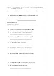 English Worksheet: quiz on reported speech,should,used to,could