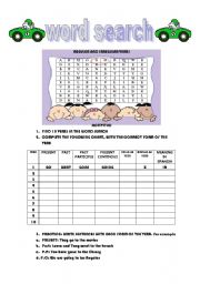 English Worksheet: REGULAR AND IRREGULAR VERBS 