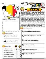 English Worksheet: RC Series_Level 01_Country Edition 25 Belgium (Fully Editable + Key)