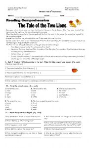 English Worksheet: reading