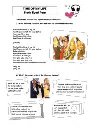 English Worksheet: Time of my Life - Black Eyed Peas