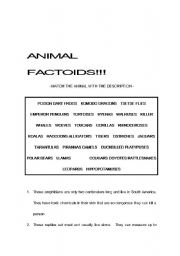 English worksheet: Guessing ANIMALS