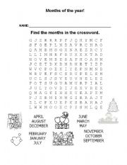 English Worksheet: Months of the year