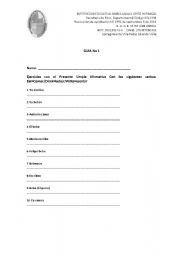 English Worksheet: EXERCISE_SIMPLE PRESENT TENSE