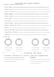 English worksheet: Quick Review