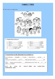 English Worksheet: FAMILY TREE