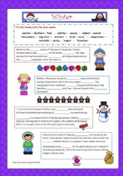 English Worksheet: Winter