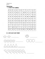 English worksheet: Numbers from 1 to 10 