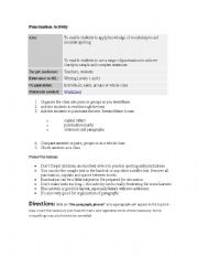 English Worksheet: puntuaction activity