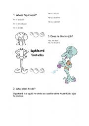 English worksheet: squidward