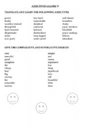 English Worksheet: Adjectives Comparison
