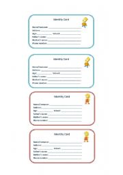 English Worksheet: Identity_cards
