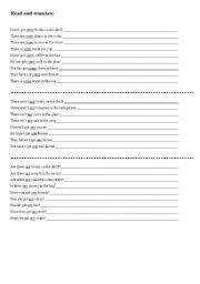 English worksheet: some any exercise