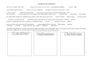 English Worksheet: Easter and other holidays