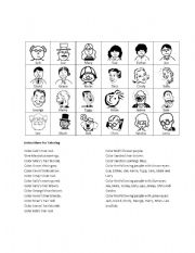 English Worksheet: Guess Who