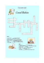 English worksheet: Good Habits