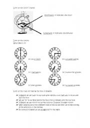 English worksheet: Telling the time