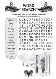 English Worksheet: Word Search about the Movie Inkheart