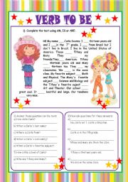 English Worksheet: VERB TO BE