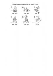 English Worksheet: verbs - vocabulary