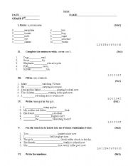 English Worksheet: Grammar Test