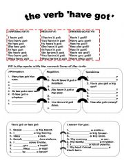 English Worksheet: have got