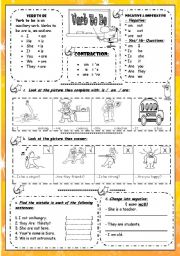 English Worksheet: Verb To Be