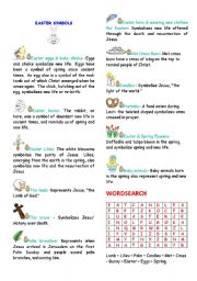 English Worksheet: EASTER SYMBOLS