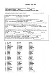 English Worksheet: Reading comprehension past simple