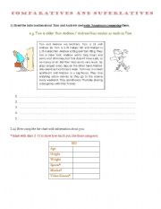 English Worksheet: Comparatives and superlatives