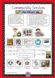 English Worksheet: Community Services 2  - The Library