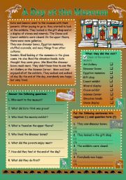 English Worksheet: A Day at the Museum 