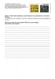 English worksheet: While_listening and transference activities on Sweet Home Alabama (song)