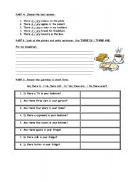 English Worksheet: There is / there are