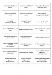 English Worksheet: present perfect conversation cards
