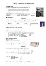English Worksheet: Getting ready for a trip