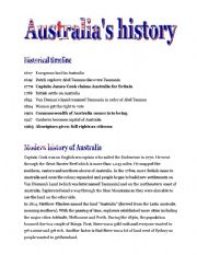 English Worksheet: Australias history, the Aborigines and the outback